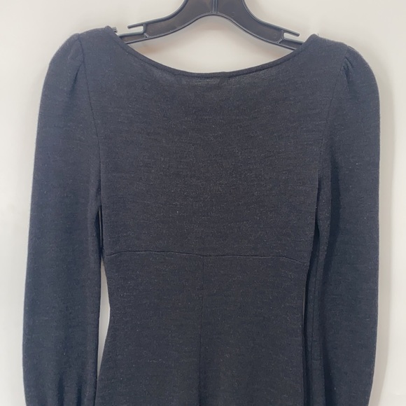 DVF Womens Charcoal Gray Long Sleeve100% Wool Fit & Flare Dress Size 4 - Picture 11 of 15